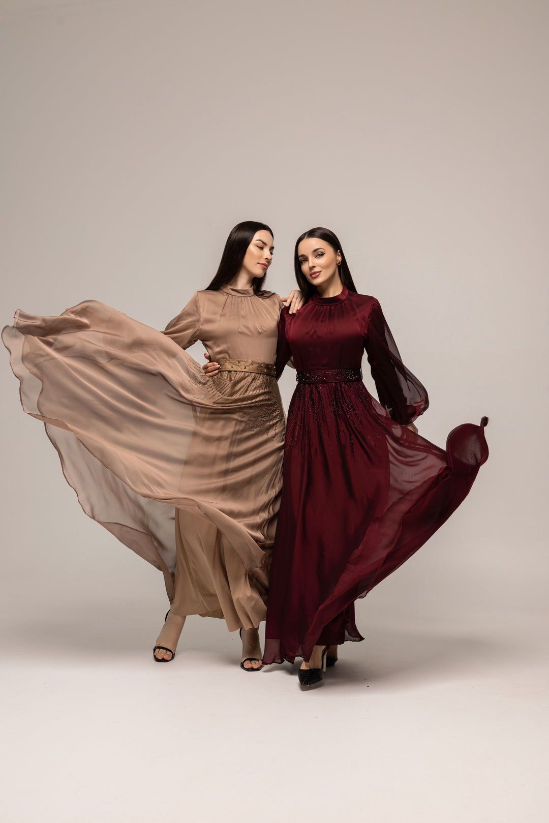 Amira Dress - Hazelnut  Couture By Noor