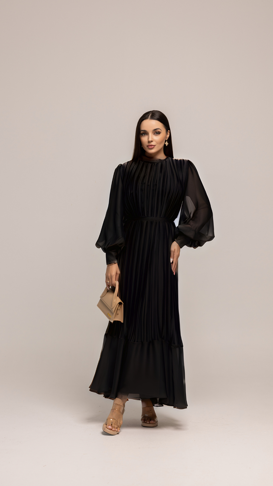 Layla Dress - Onyx Black  Couture By Noor